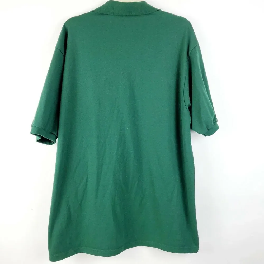 Jerzees Men's Hunter Green Cotton‎ Short Sleeve Polo Shirt Size XL